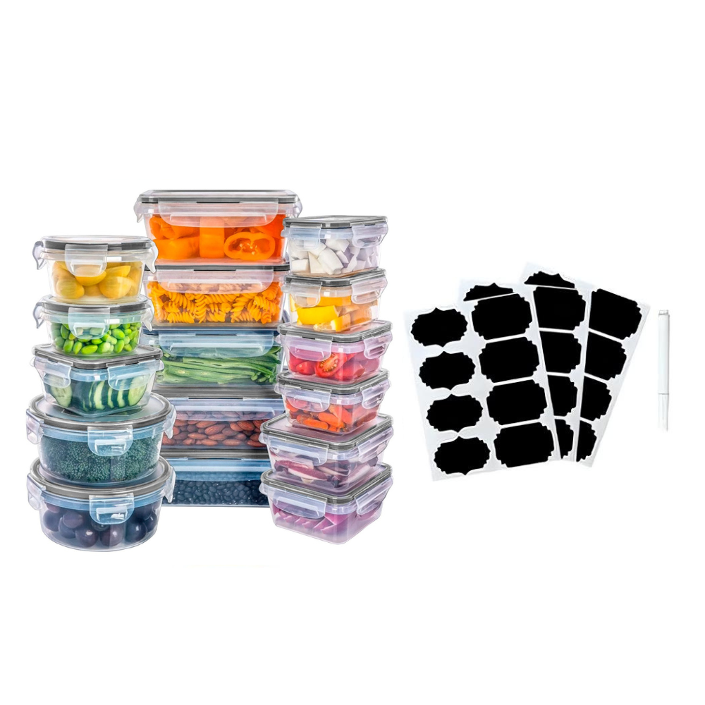 Conjunto 16 Potes Herméticos Croix Empilhavel Tampa E Trava Conjunto 16 Potes Herméticos Croix Empilhavel Tampa E Trava